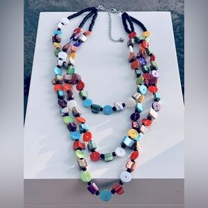 BOHO ISLAND GIRL ENERGY – Layered Shell Statement Necklace